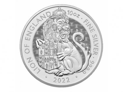 Strieborná investičná minca Tudor Beasts Lion 10 Oz 2022