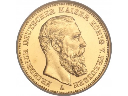 20 Marka Fridrich III. Pruský 1888 L
