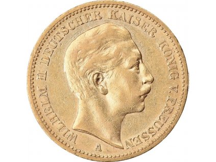20 Marka Vilém II. Pruský 1889 L