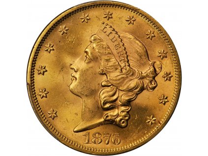 Liberty Head 20 Gold Dollars Type 2 1876 S Obverse