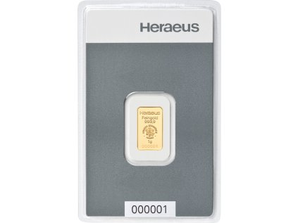 1g Goldbarren Heraeus vs