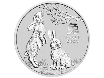 2023 Australian Lunar Series III Year of the Rabbit 1 Kilo Silver BU Coin GR Reserve Front