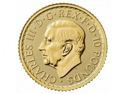 Zlatá investičná minca Britannia 1/10 Oz | Charles III | 2023