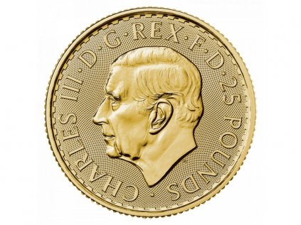 Zlatá investičná minca Britannia 1/4 Oz | Charles III | 2023