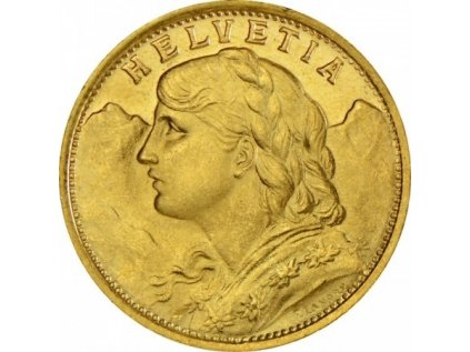 328 592 zlata mince 20 frank helvetia vreneli lb 1935 novorazba