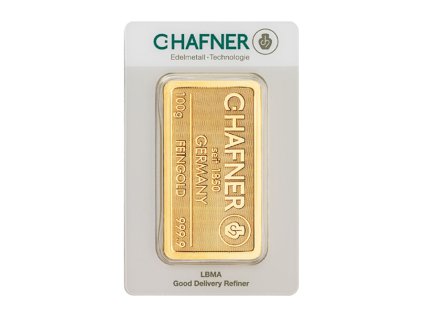 100 g goldbarren c hafner gepragt