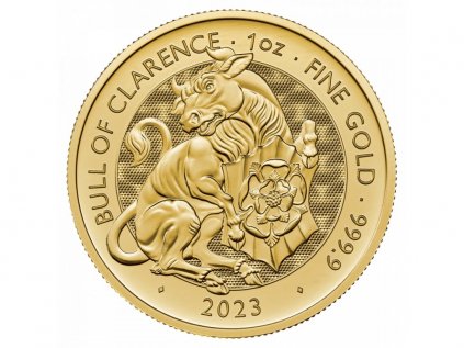 Zlatá investiční mince Tudor Beasts The Bull of Clarence 1 Oz 2023