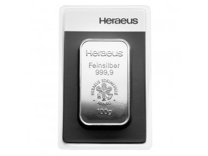 100g investiční stříbrný slitek Heraeus