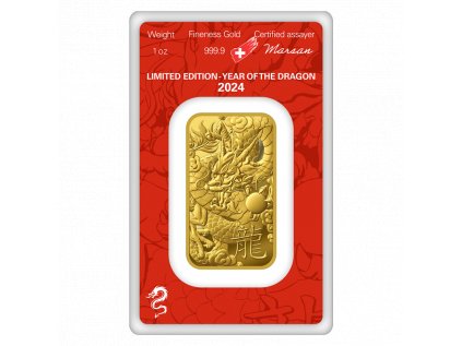 1 oz Gold Bar | Argor-Heraeus | Year Of The Dragon | 2024