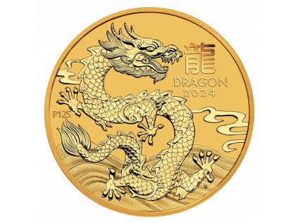 Zlatá investiční mince Rok Draka 1 0z | Lunar III | 2024