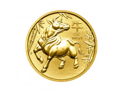 Zlatá investiční mince Rok Buvola Lunar III 1 Oz 2021