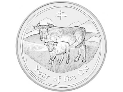 Stříbrná investiční mince Lunární série II 1 Oz Rok Buvola 2009