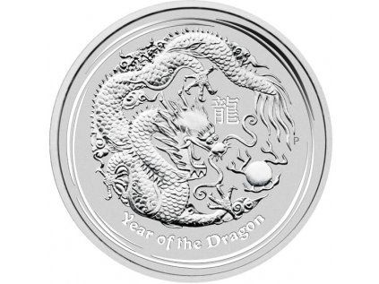 Stříbrná investiční mince Lunární série II 1 Oz Rok Draka 2012