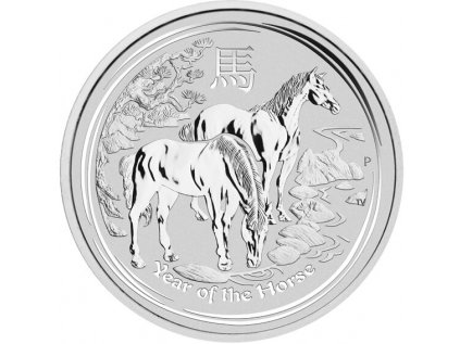 Stříbrná investiční mince Lunární série II 1 Oz Rok Koně 2014