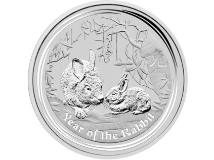 Stříbrná investiční mince Lunární série II 1 Oz Rok Králíka 2011