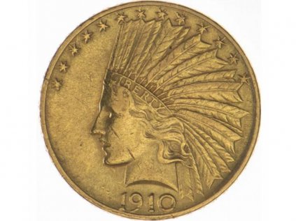 4719 1 investicni zlato 10 dollar indian head 1910 r