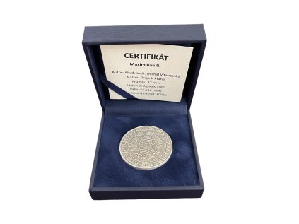 Stříbrná medaile 2 tolar Maxmilián II.