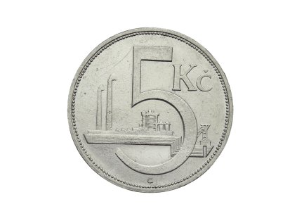 Strieborná minca 5 Kčs 1931