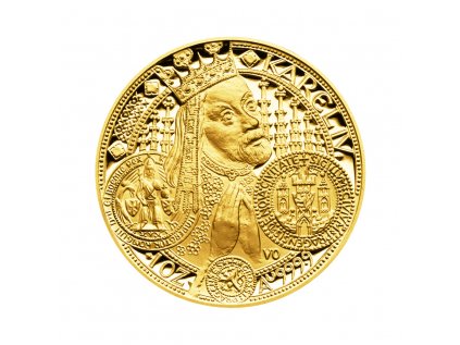 Zlatá mince 10000 Kč Založení Nového Města pražského v r. 1348 ročník 1998 Proof