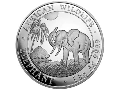 preowned 2017 somalian elephant 1kg silver coin vat free