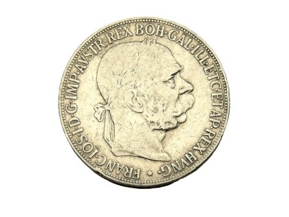 Stříbrná mince 5 koruna František Josef I. Rakouská ražba 1900