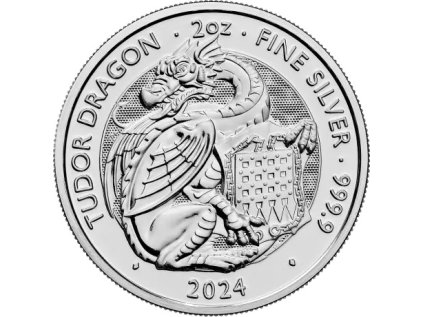 2 oz tudor beasts dragon silver coin 2024 jk1 1a5284573f88f02dee460d061a658a0b