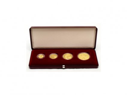 Sada 4 zlatých mincí Karel IV. 1998 Proof
