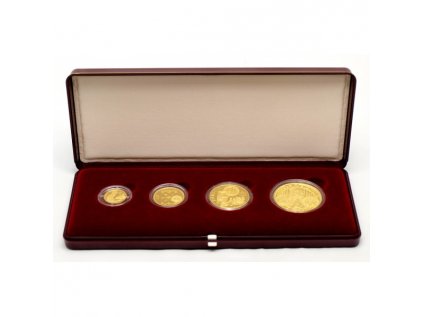 sada 4 zlatych minci karel iv rok 1998 proof