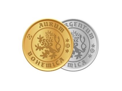 Sada 4 zlatých mincí Koruna Česká 1996 Standard