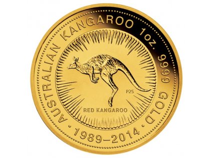 Zlatá investiční mince Kangaroo 1 Oz 2014 25. výročí L