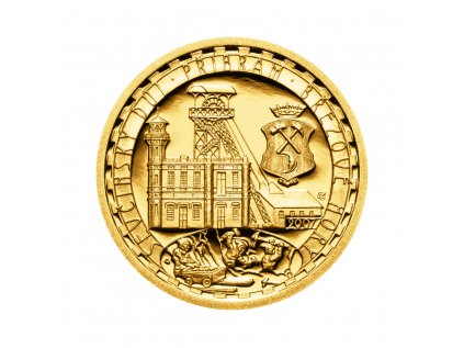 Zlatá minca 2500 Kč Ševčínský důl Příbram 2007 Proof