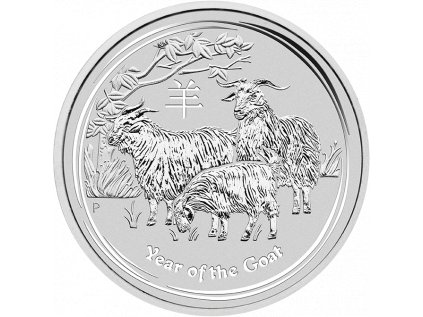 Stříbrná investiční mince Lunární série II 1 Oz Rok Kozy 2015