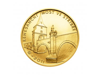 Zlatá minca 5000 Kč Renesanční most ve Stříbře 2011 Standard