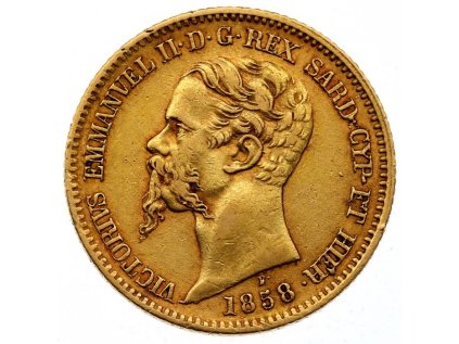 sardinia 20 lire 1858
