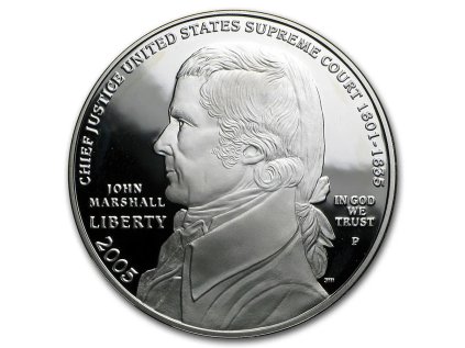 united states mint 2005 p hlavni soudce marshall 1 silver commem prf w box coa
