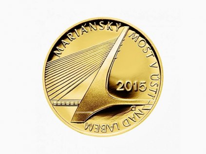469 2 zlata mince 5000 kc mariansky most v usti nad labem 2015 proof