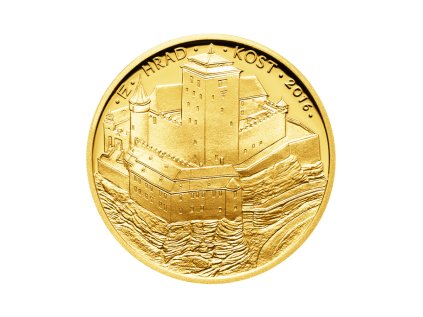 Zlatá minca 5000 Kč Hrad Kost 2016 Proof