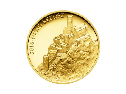 Zlatá minca 5000 Kč Hrad Bezděz 2016 Proof