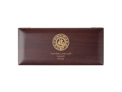 Dřevěná etue pro Lunární série III. 12 x 1/10 Oz zlatých mincí