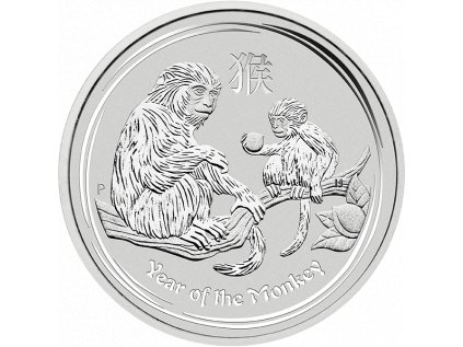 Stříbrná investiční mince Lunární série II 1 Oz Rok Opice 2016