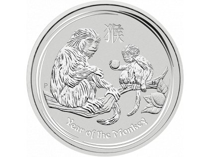 Strieborná investičná minca Lunární série II 1 Oz Rok Opice 2016
