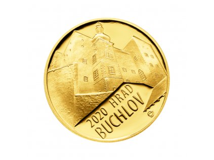 Zlatá minca 5000 Kč Hrad Buchlov 2020 Proof