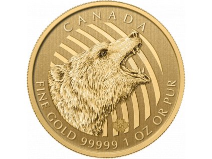 Zlatá investiční mince Call of the Wild Grizzly 2016 L