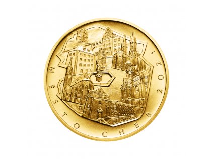 Zlatá minca 5000 Kč Cheb 2021 Standard