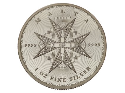 Stříbrná investiční mince 1 Oz Maltézský kříž 2023 1