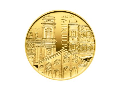 Zlatá mince 5000 Kč Mikulov 2022 Proof
