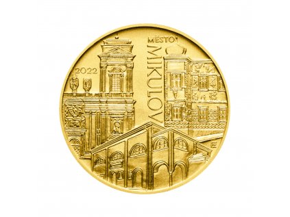 Zlatá mince 5000 Kč Mikulov 2022 Standard