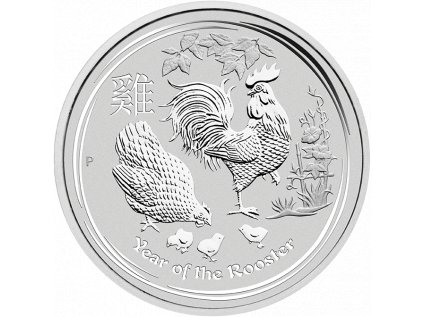 Stříbrná investiční mince Lunární série II 1 Oz Rok Kohouta 2017