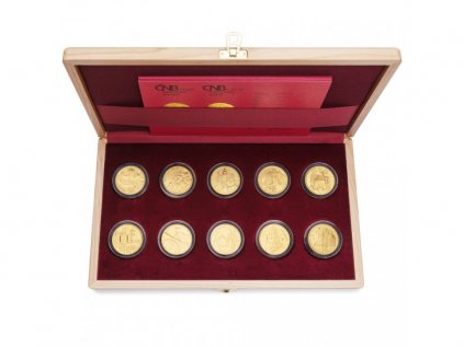 Sada 10 zlatých mincí Hrady 2016 - 2020 Proof