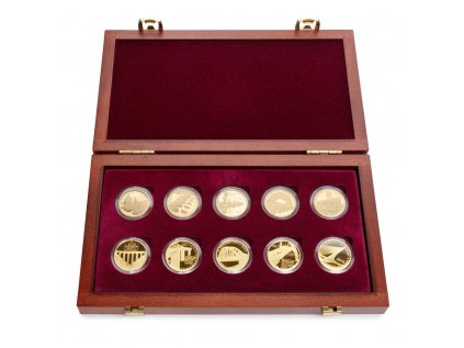 Sada 10 zlatých mincí Mosty 2011 - 2015 Proof